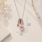 Scarlet Heart Charm Necklace