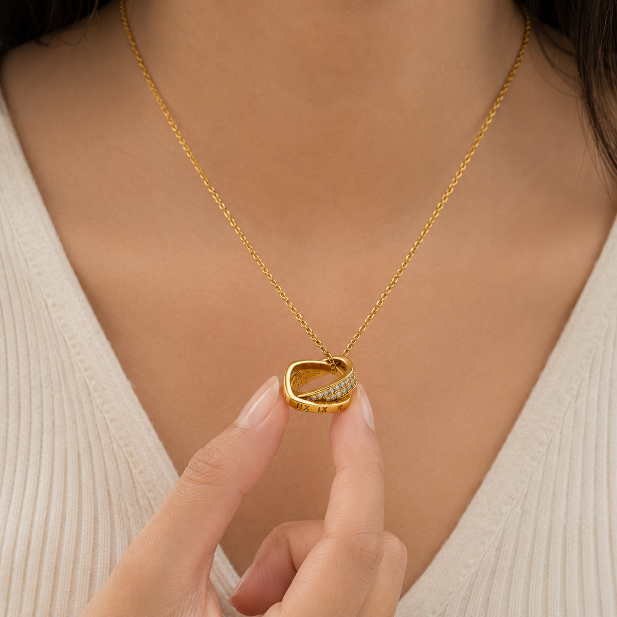 Gold Infinity Loop Necklace