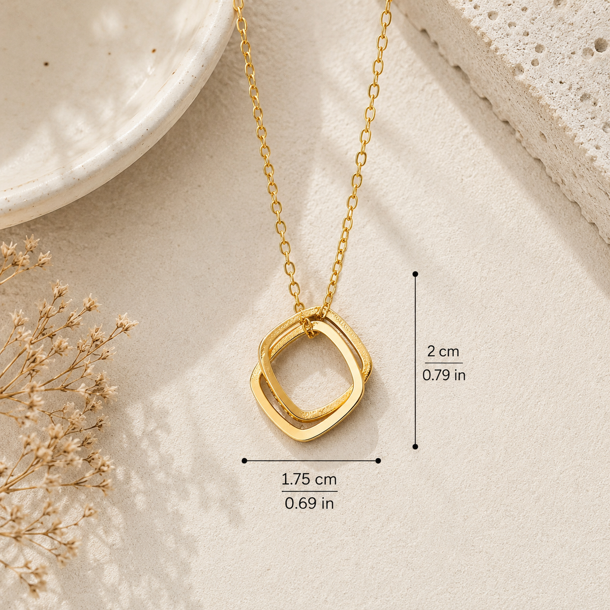 Gold Infinity Loop Necklace