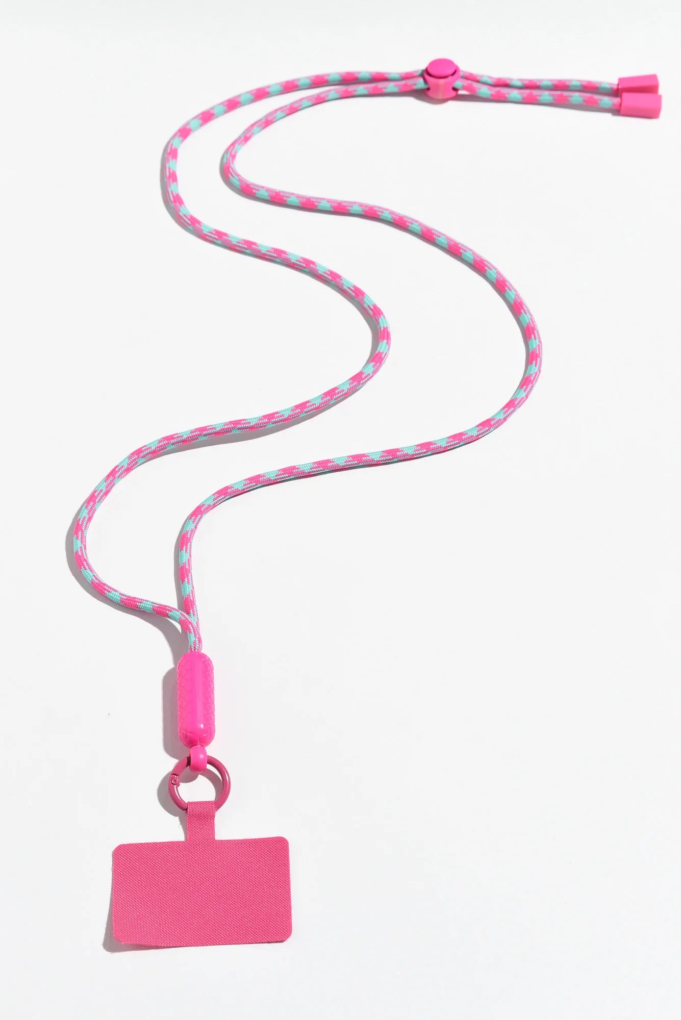 Pink & Mint Green Crossbody Phone Lanyard