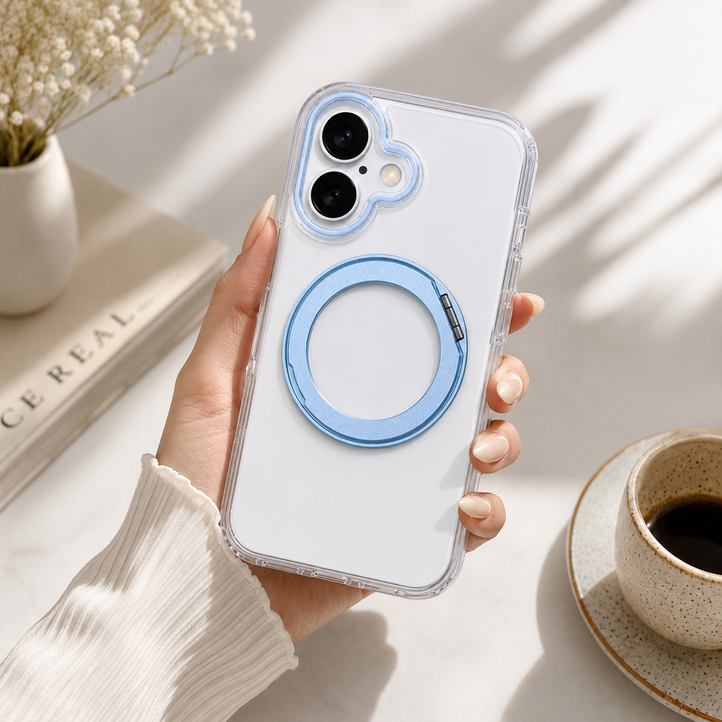 iPhone Magsafe 360 Rotating HaloGrip Clear Case