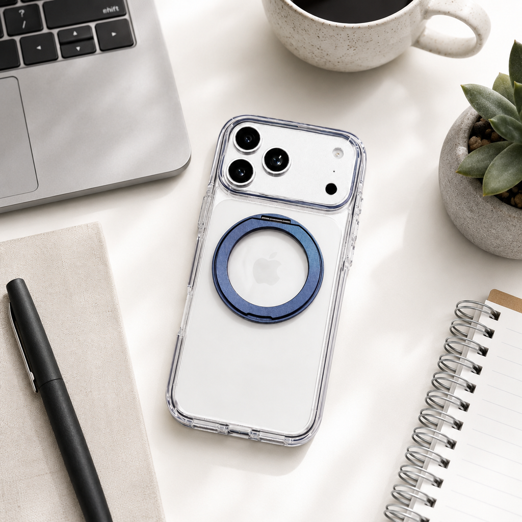 iPhone Magsafe 360 Rotating HaloGrip Clear Case