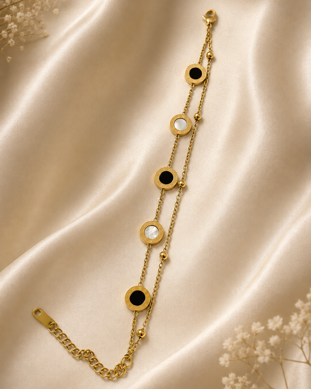 Golden Roman Numeral Bracelet