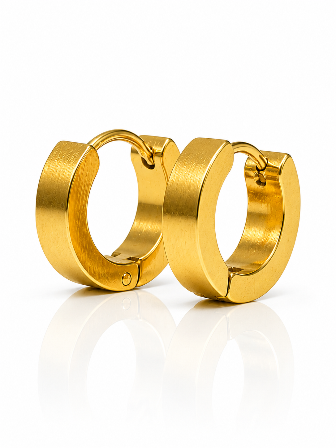 Golden Bold Huggie Earrings