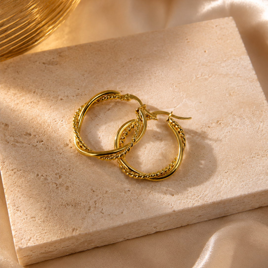 Auric Twist Hoop