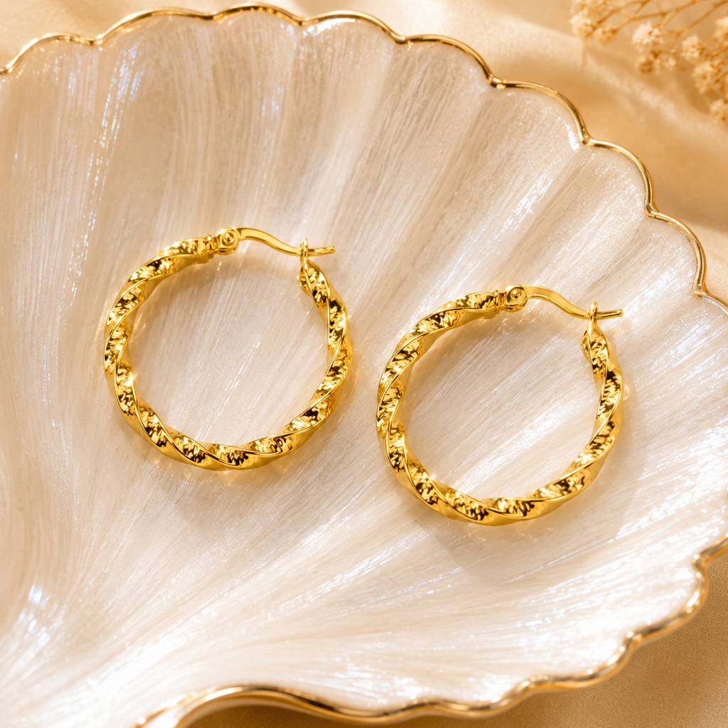 Signature Textured Hoops