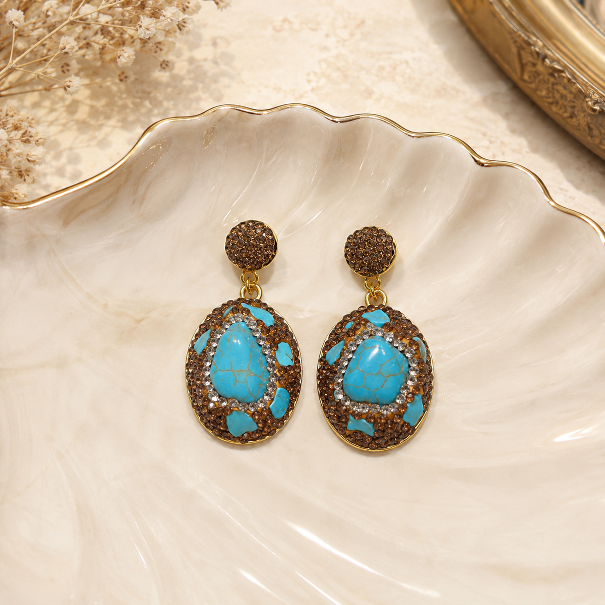 Turquoise Natural Stone Earring