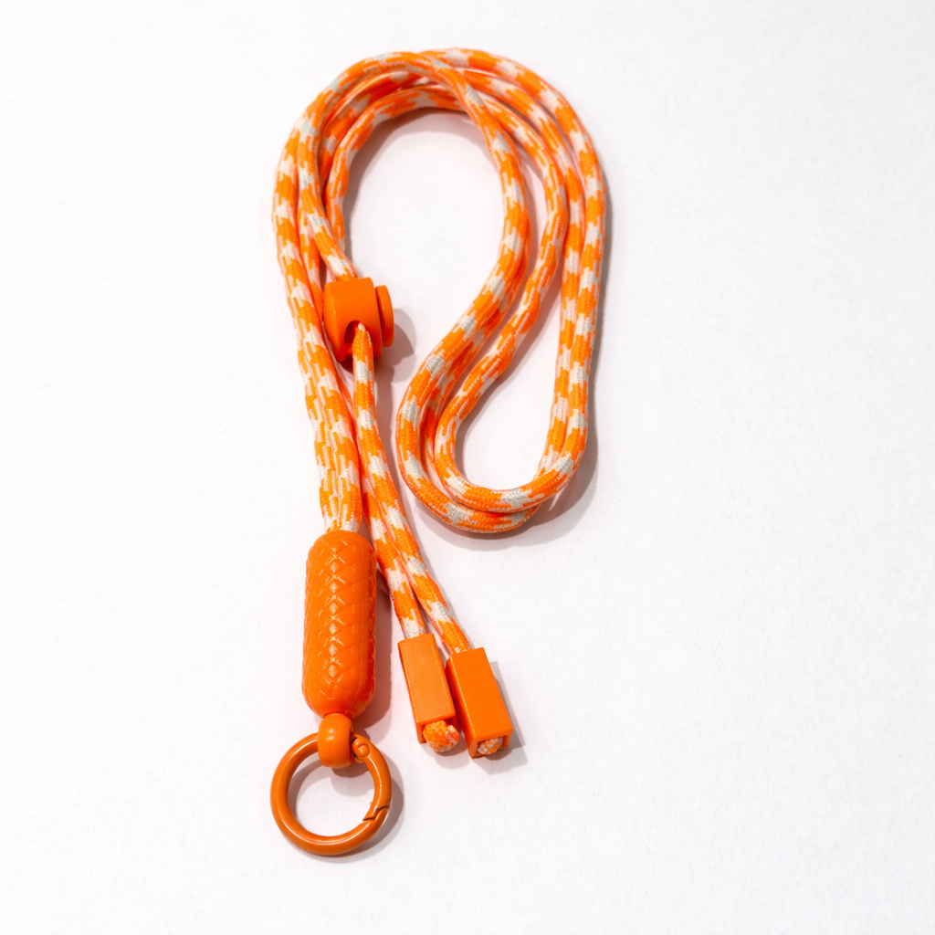 Orange & white Crossbody Phone Lanyard