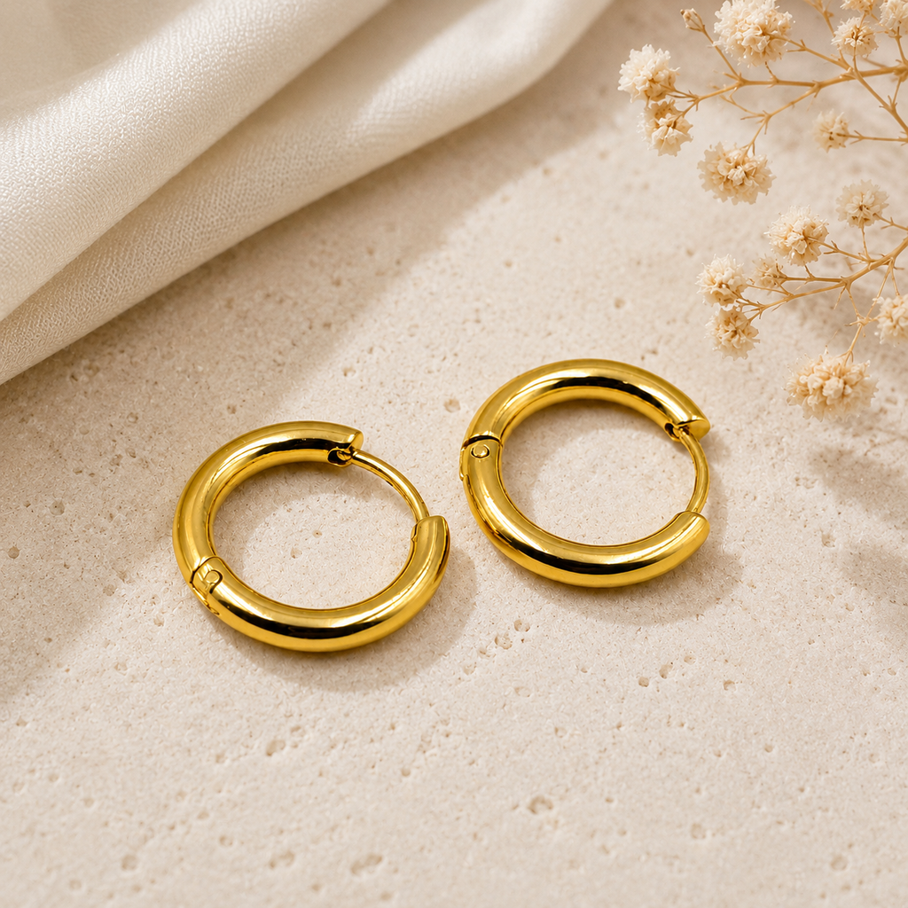 Golden Mini Hoop Earrings