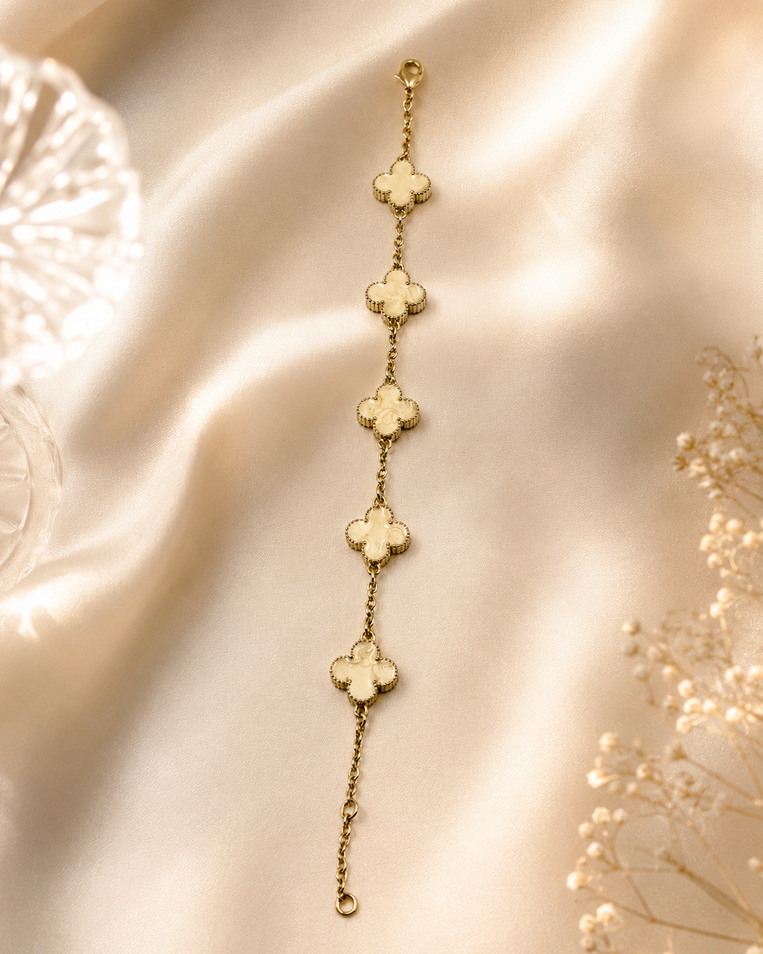 Ivory Clover Bracelet