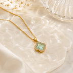 Pistachio Clover Necklace