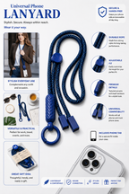 Navy Blue Crossbody Phone Lanyard