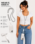 Black & White Lanyard Crossbody Phone Lanyard