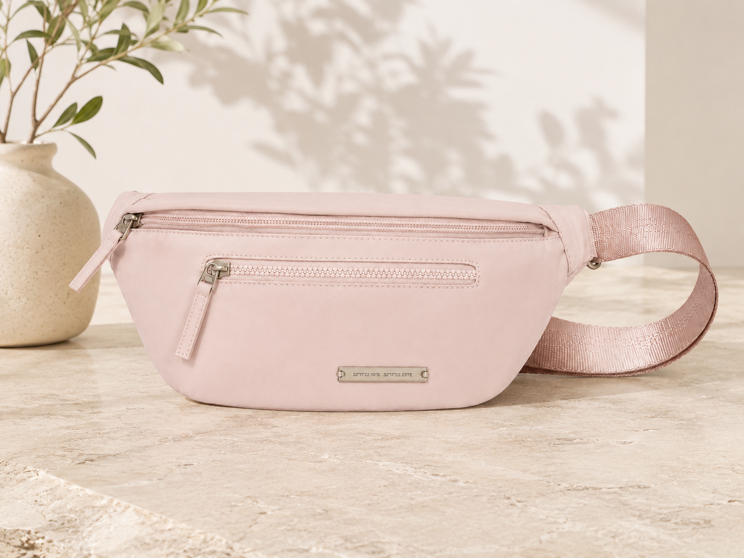 Drift Crossbody Fanny Bag (Blush Pink)