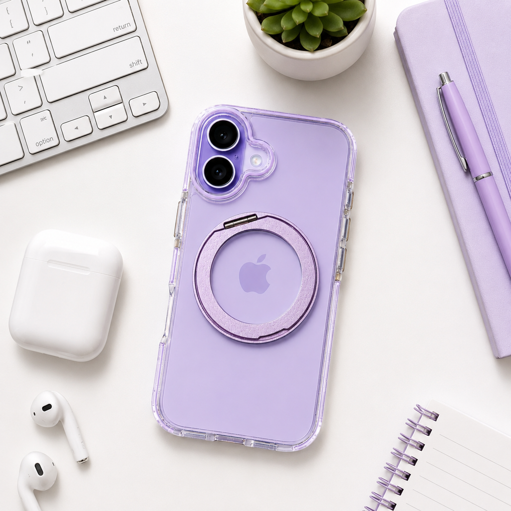 iPhone Magsafe 360 Rotating HaloGrip Clear Case
