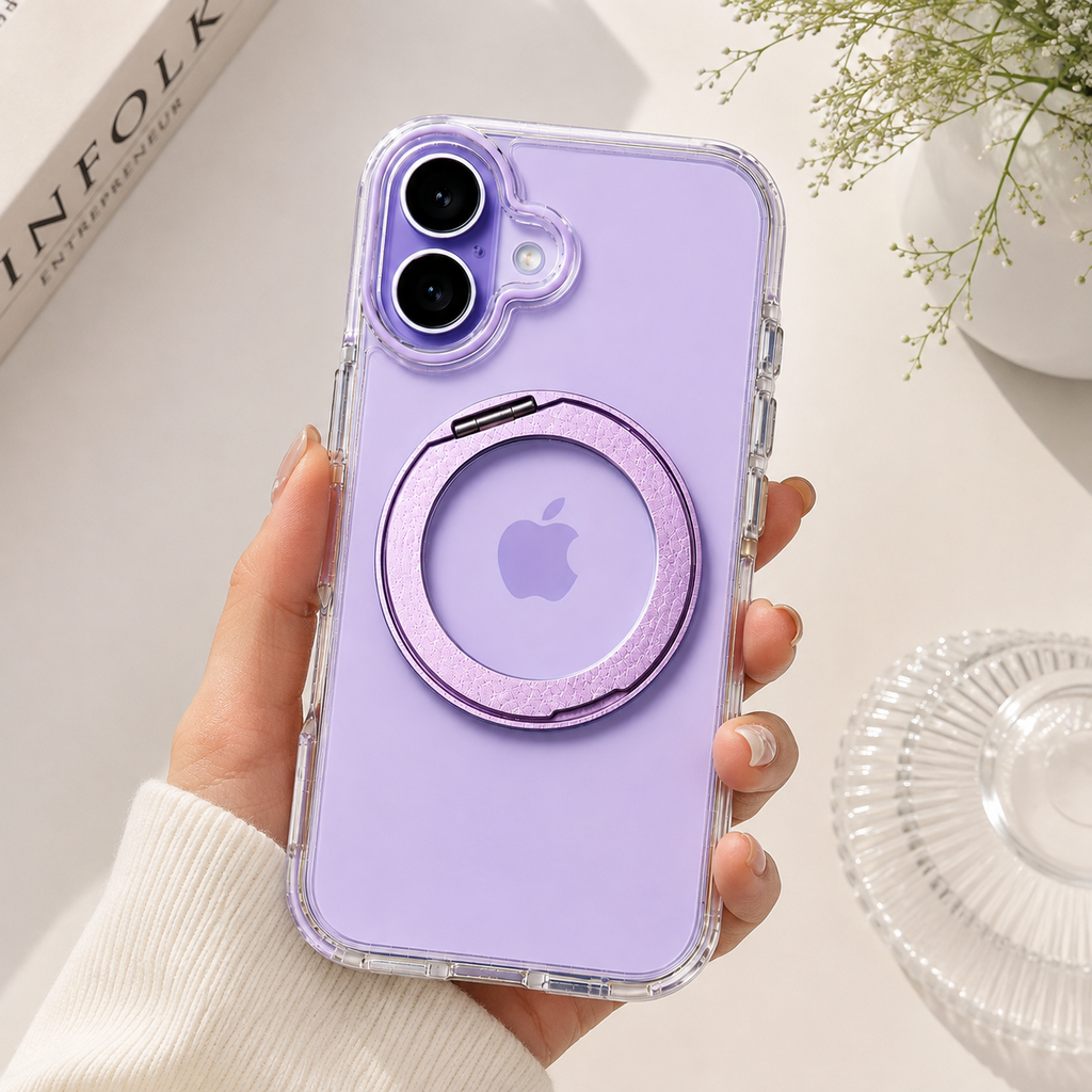 iPhone Magsafe 360 Rotating HaloGrip Clear Case