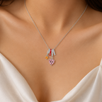 Scarlet Heart Charm Necklace