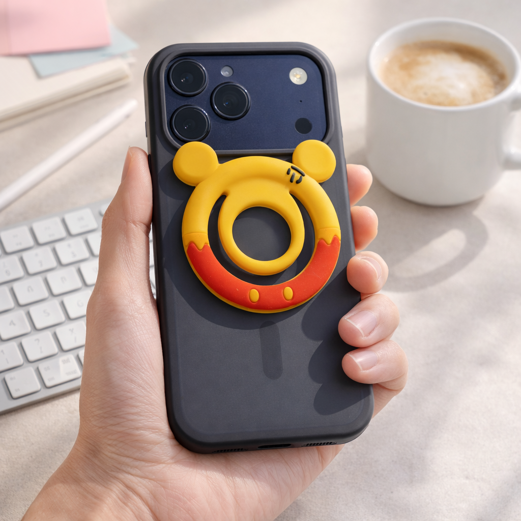 Sunny Pop (Yellow & Red) Magnetic Grip & stand