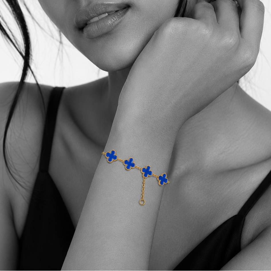 Blue Clover Bracelet