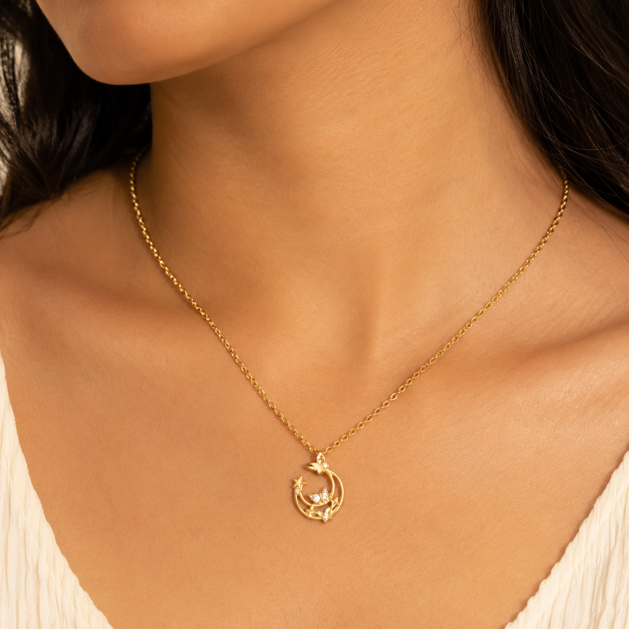 Moonlit Butterfly Pendant
