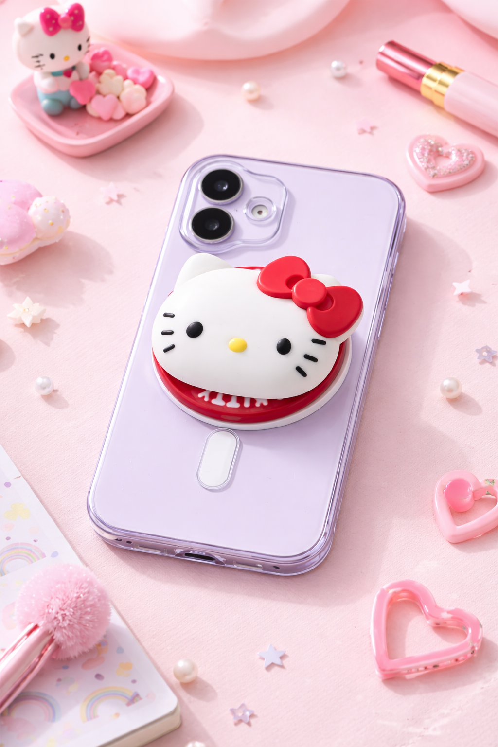 Hello Kitty -White - Magnetic Grip & stand (Hello Kitty Series)