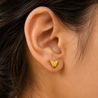 Golden Butterfly Stud Earrings