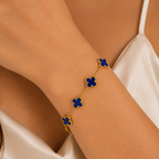 Navy Blue Clover Bracelet