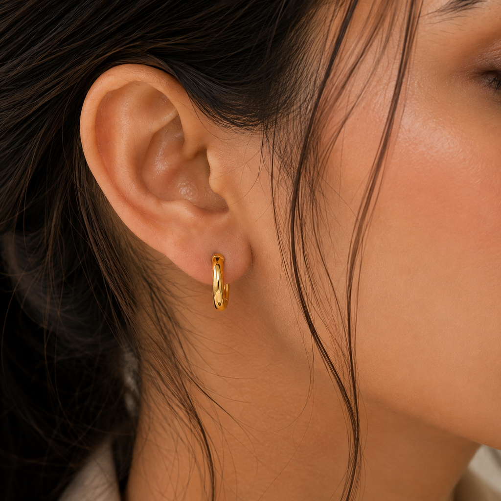 Golden Mini Hoop Earrings