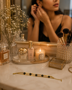 Black Flower Golden Bracelet