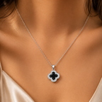 Midnight Clover Necklace
