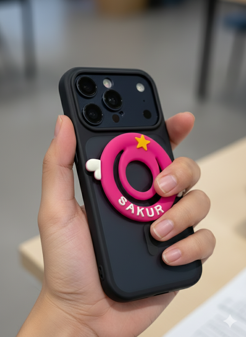 Star Pop (Hot Pink) Magnetic Grip & stand