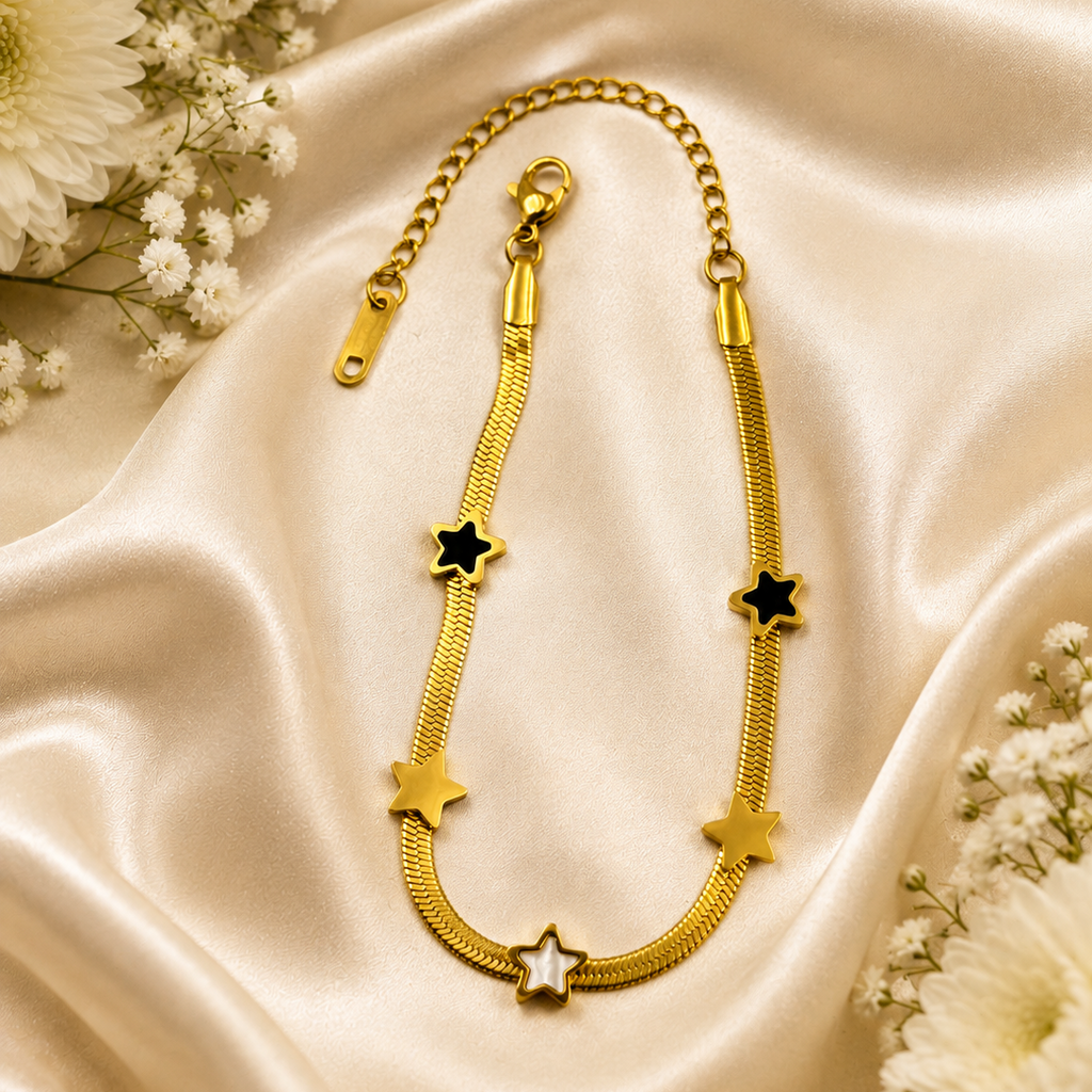 Golden Star Charm Bracelet