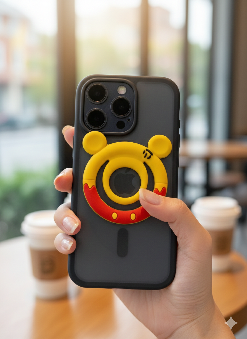 Sunny Pop (Yellow & Red) Magnetic Grip & stand