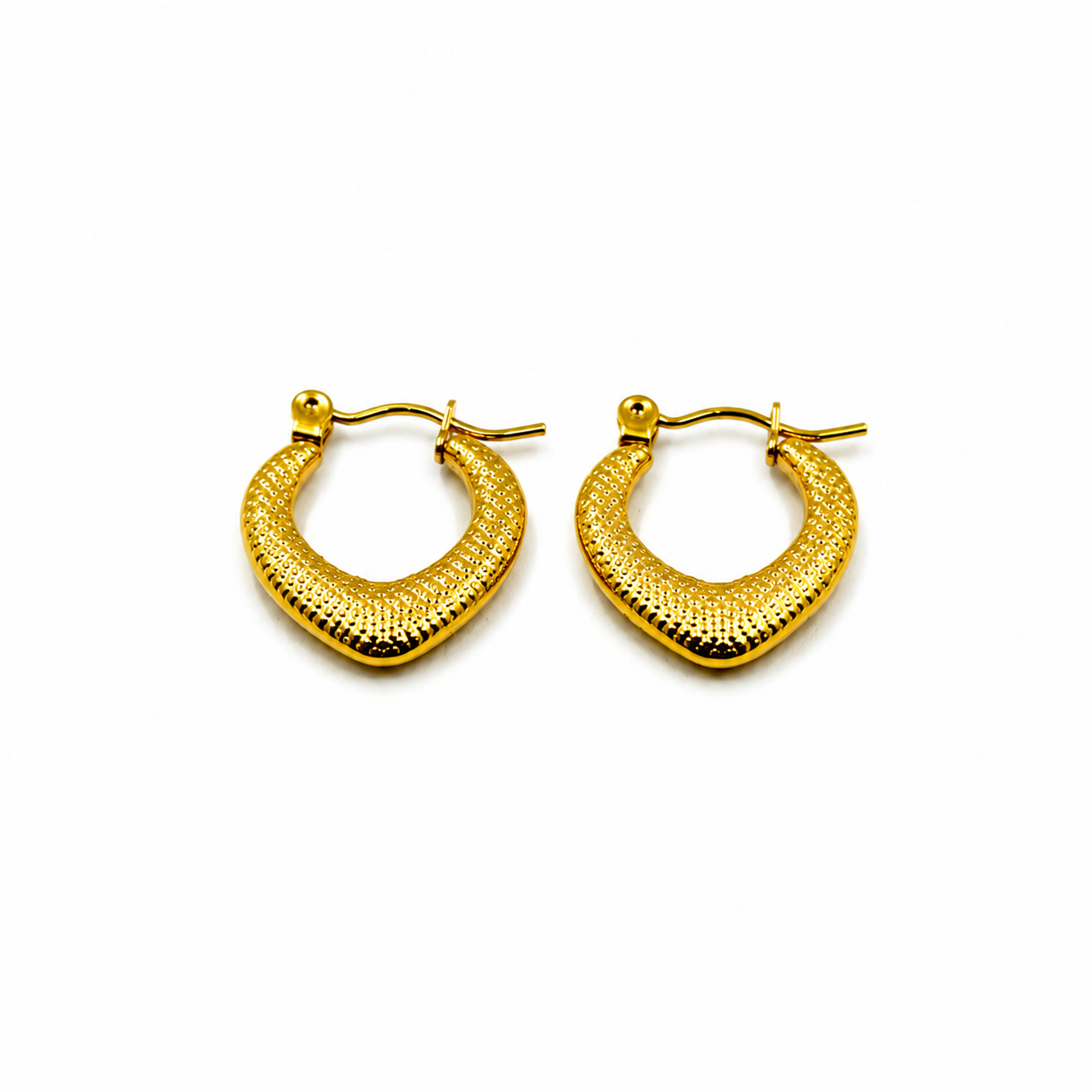 The Stippled Gold Hoop