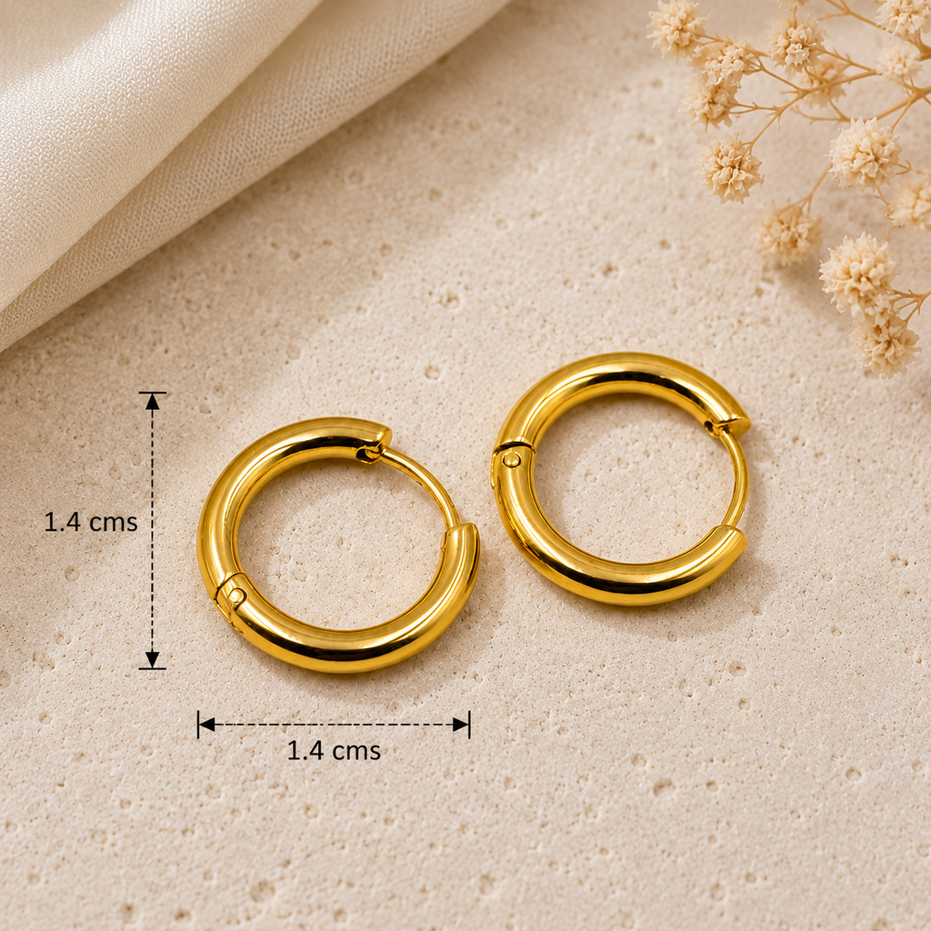 Golden Mini Hoop Earrings