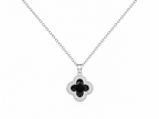 Midnight Clover Necklace