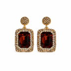 Ruby Red Natural Stone Drop Earring