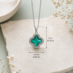 Aqua Mint Clover Necklace