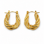 The Chunky Gold Twist Hoop