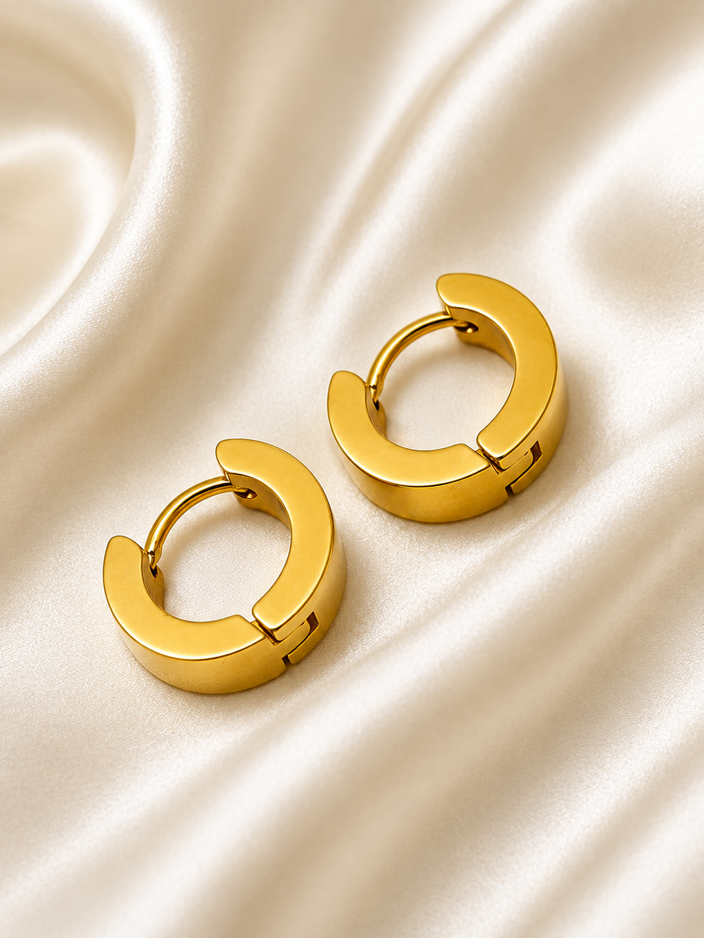 Golden Bold Huggie Earrings