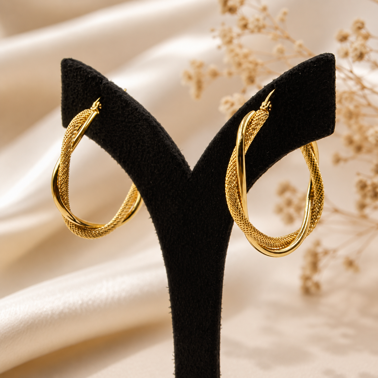 Lustre Twist Hoops