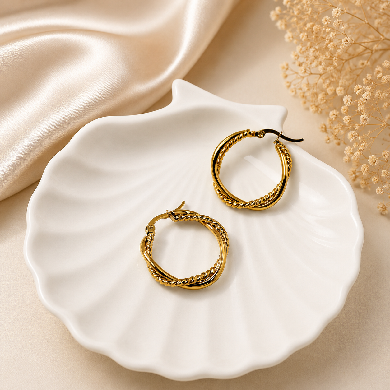 Auric Twist Hoop