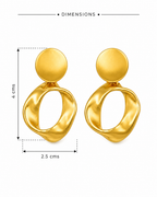 Golden Dangle Hoop Earrings