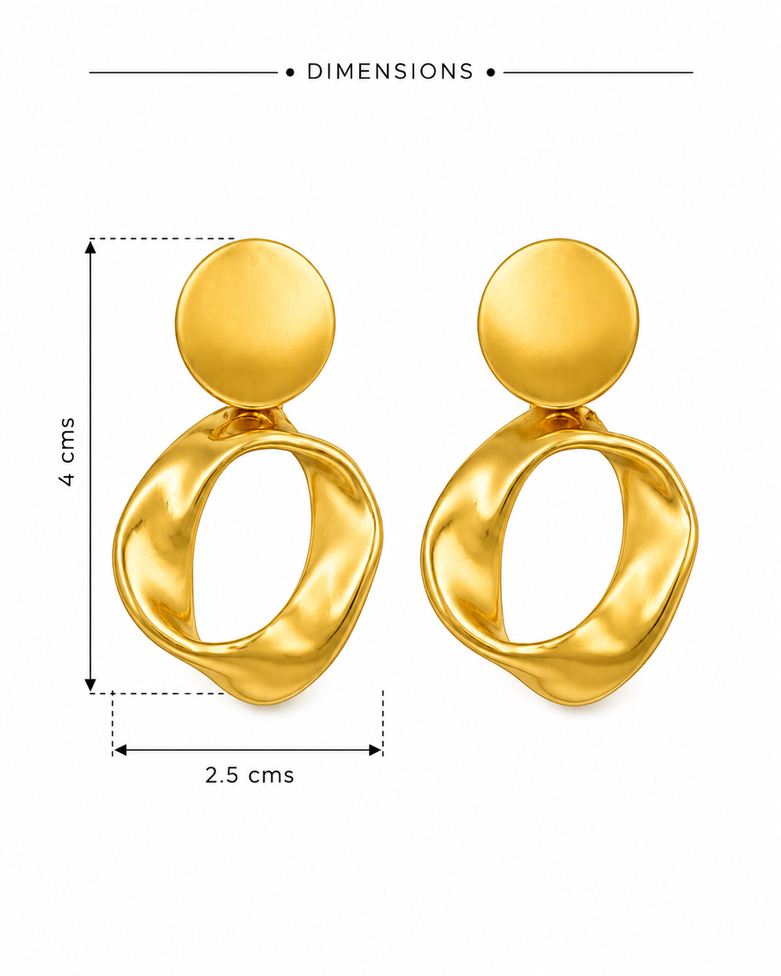 Golden Dangle Hoop Earrings