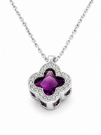 Amethyst Clover Pendant