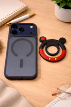 Midnight Pop (Black & Red) Magnetic Grip & stand