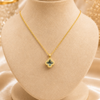 Pistachio Clover Pendant Necklace