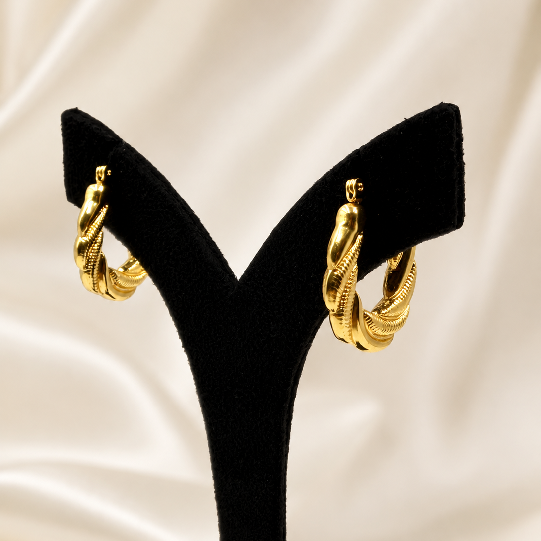 The Chunky Gold Twist Hoop