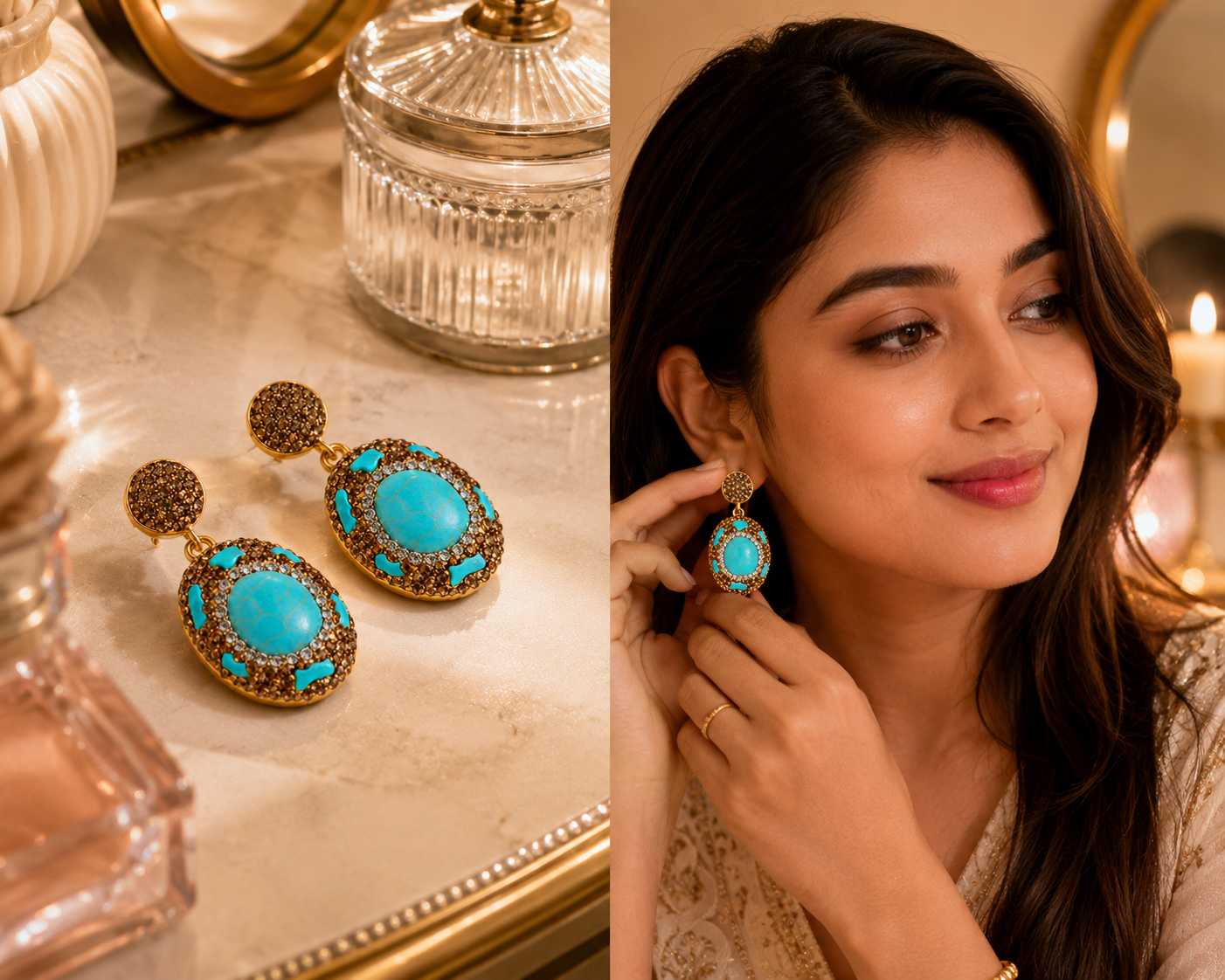 Turquoise Natural Stone Earring