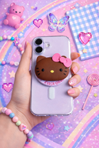 Hello Kitty - Brown - Magnetic Grip & stand (Hello Kitty Series)